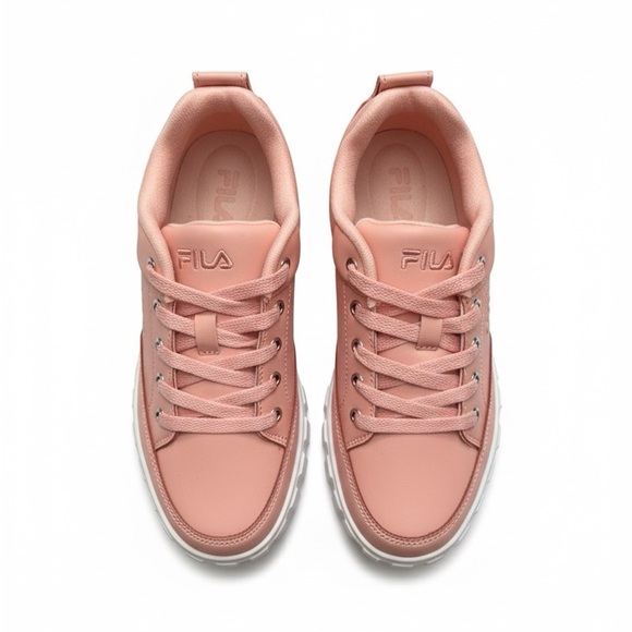 🆕 Fila | Women's Sandblast Blush Pink Chunky Platform Lace Up Sneakers NWOB - Picture 3 of 12